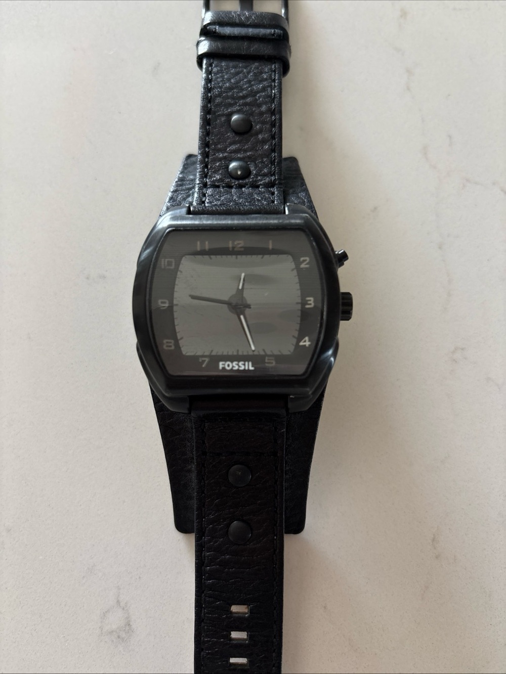 Fossil Big Tic Men’s Black Leather Strap Watch BG-2207 251007
